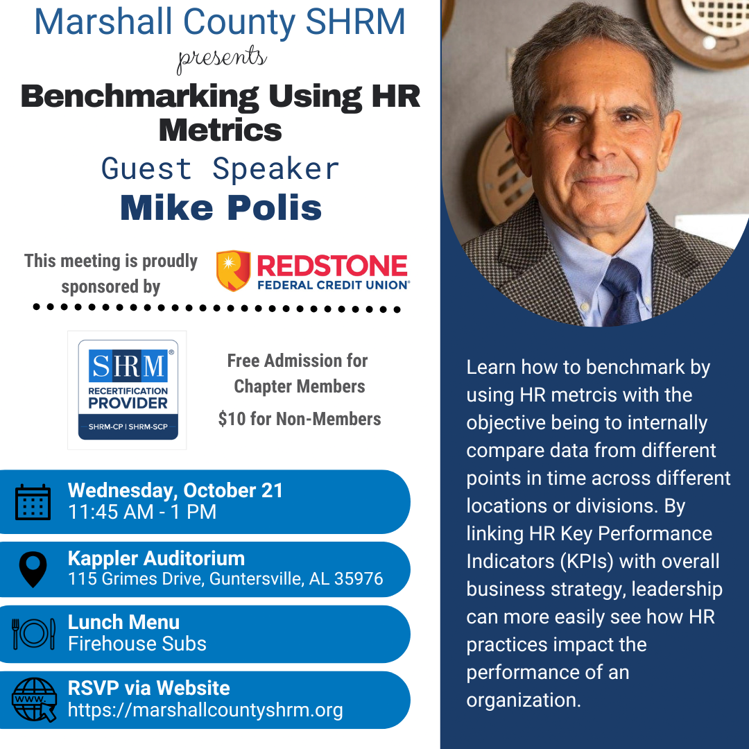 Event: Benchmarking Using HR Metrics - MC SHRM in Guntersville