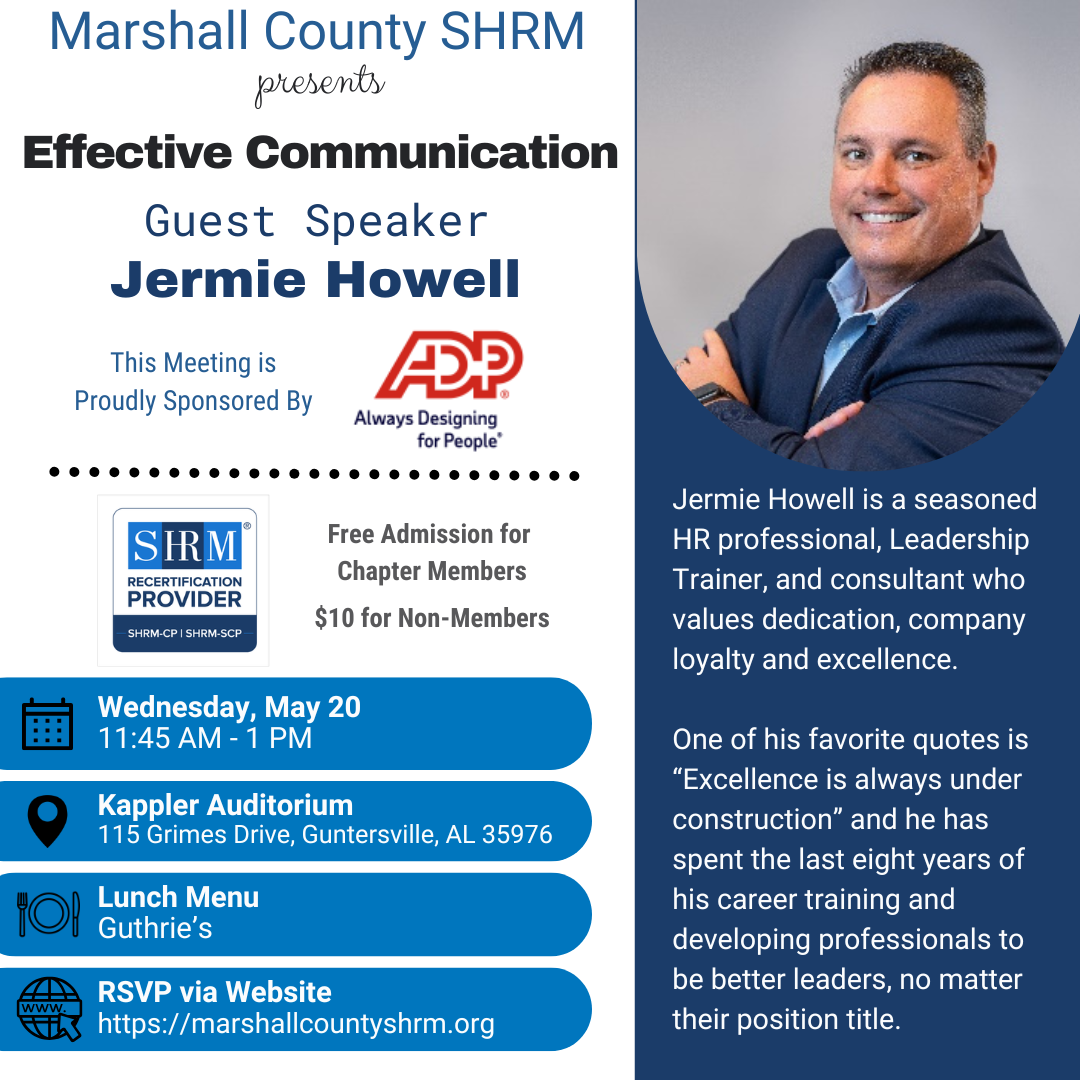 Effective Communication with Jermie Howell - Marshall County SHRM
