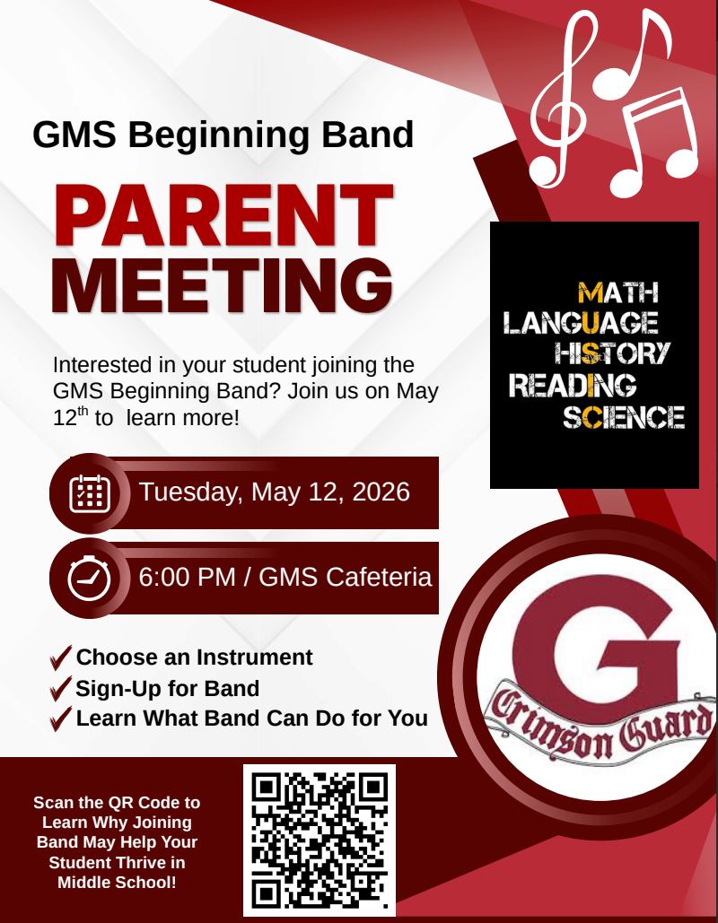 Beginning Band Parent Meeting - Guntersville Middle School