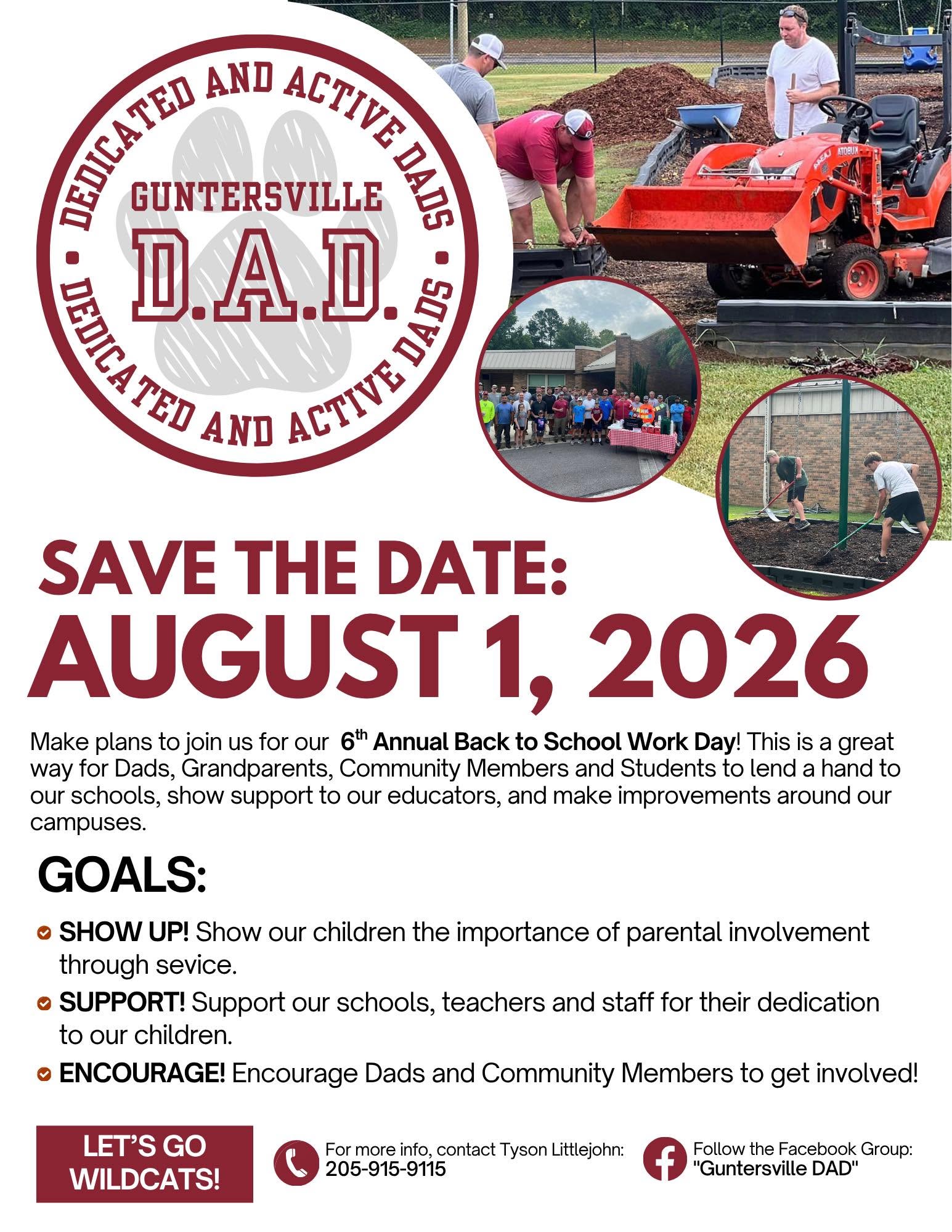 6th Annual Back to School Work Day - Guntersville D.A.D.