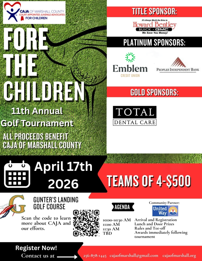 11th Annual Fore the Children Golf Tournament - CAJA of Marshall County