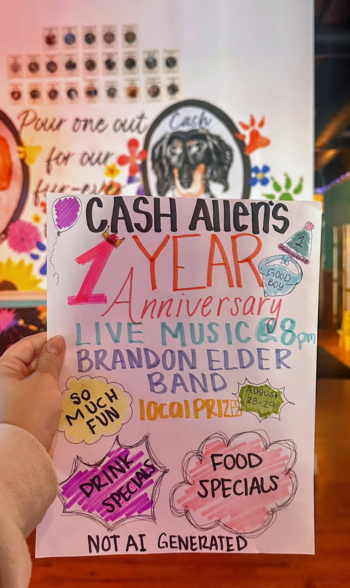 First Anniversary! - Cash Allen's Pub