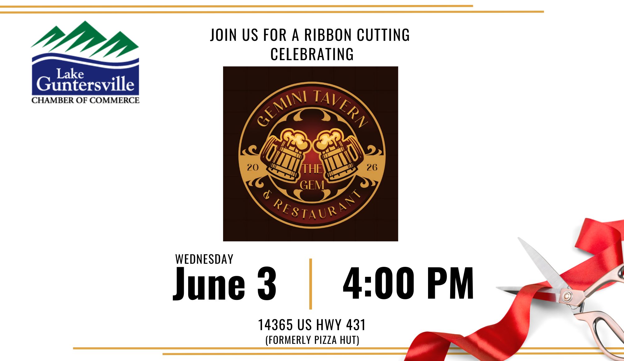 Gemini Tavern & Restaurant Ribbon Cutting