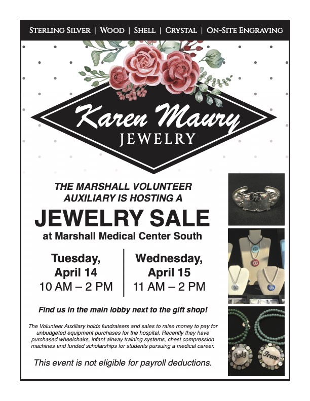 Jewelry Sale - Marshall Medical Center South