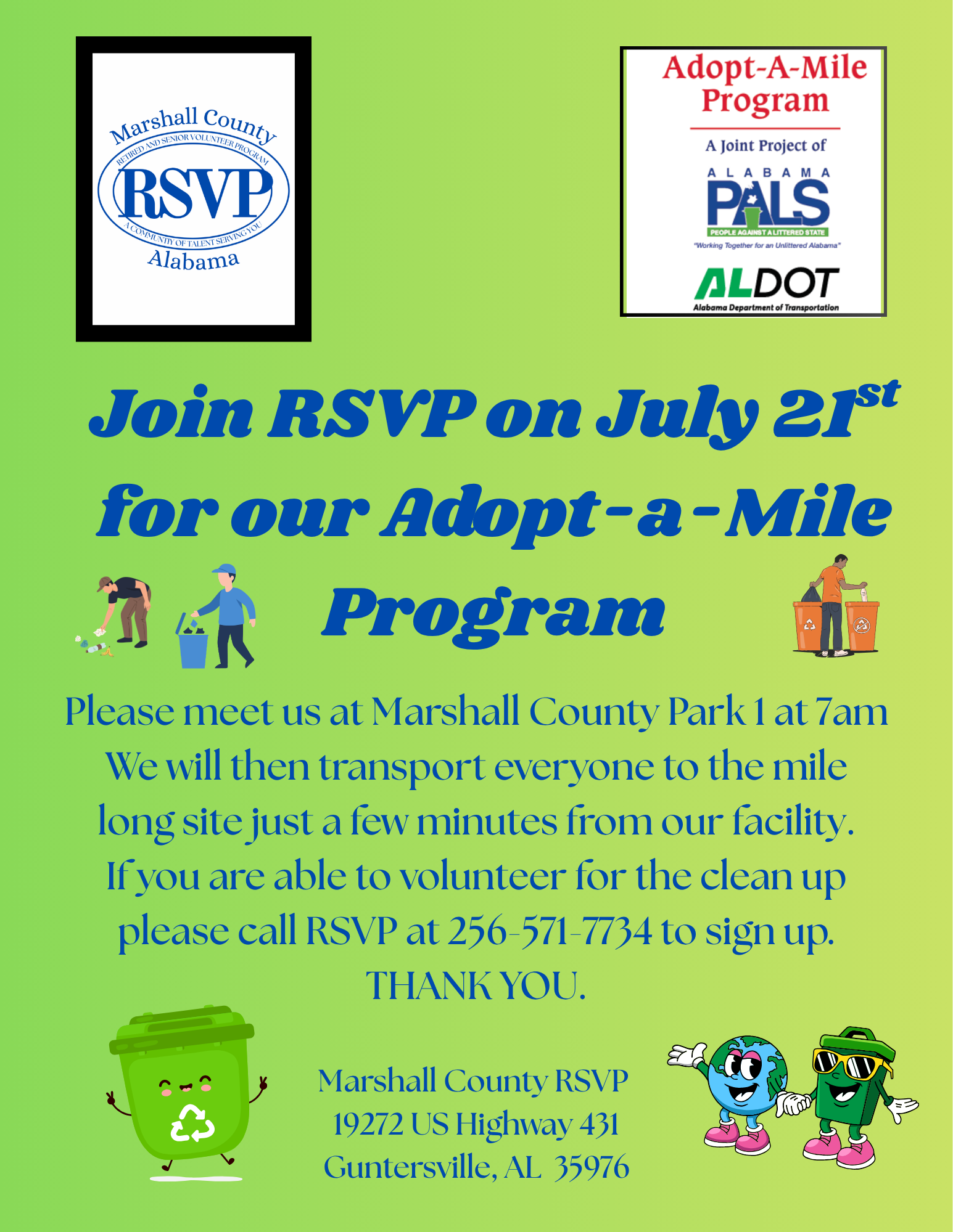 Adopt-A-Mile - Marshall County RSVP