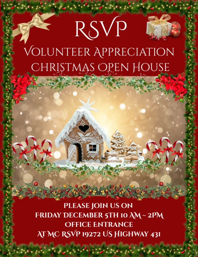 Volunteer Appreciation Christmas Open House - MC RSVP