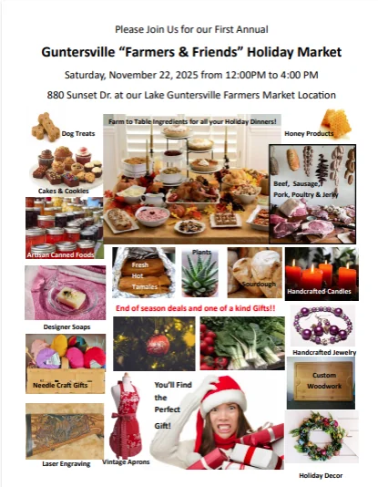Guntersville "Farmers & Friends" Holiday Market - Guntersville Farmers Market