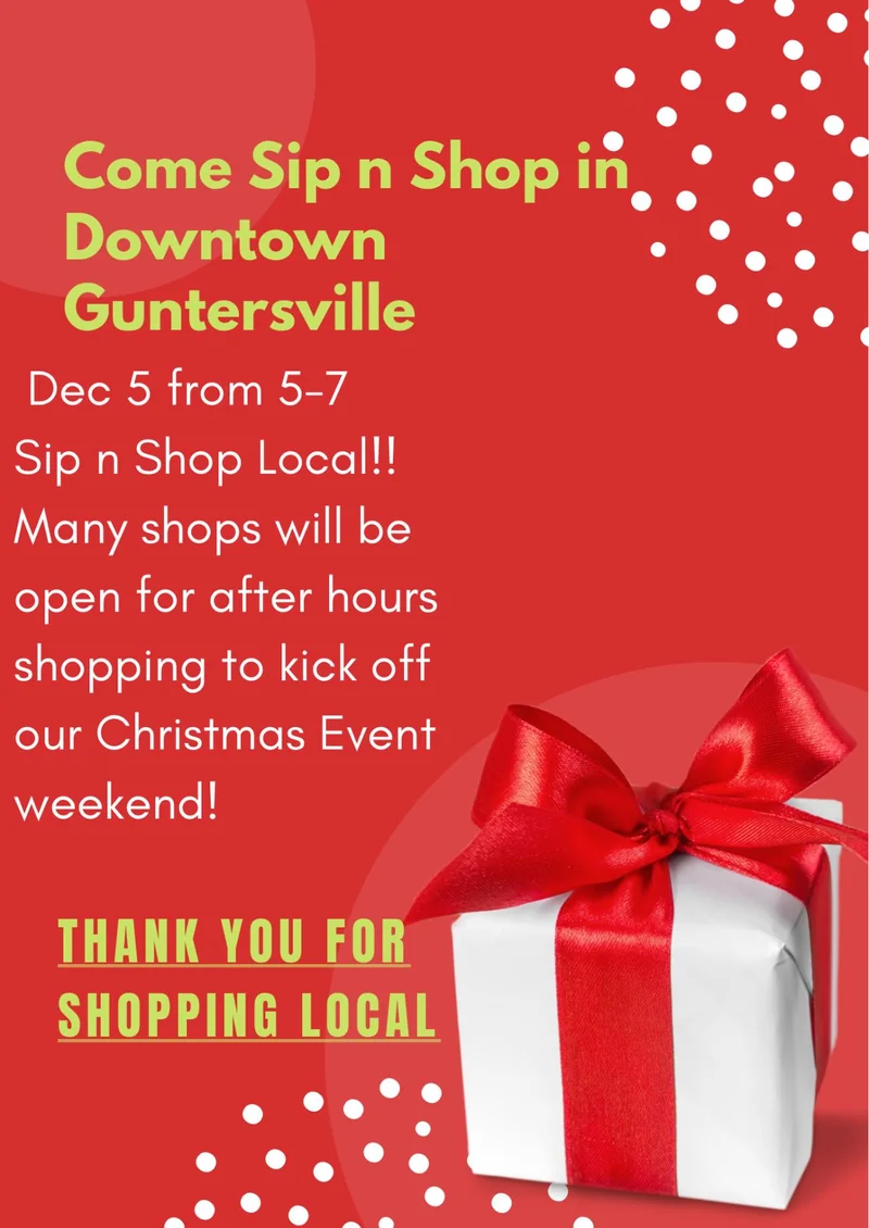 Sip & Shop- Downtown Guntersville