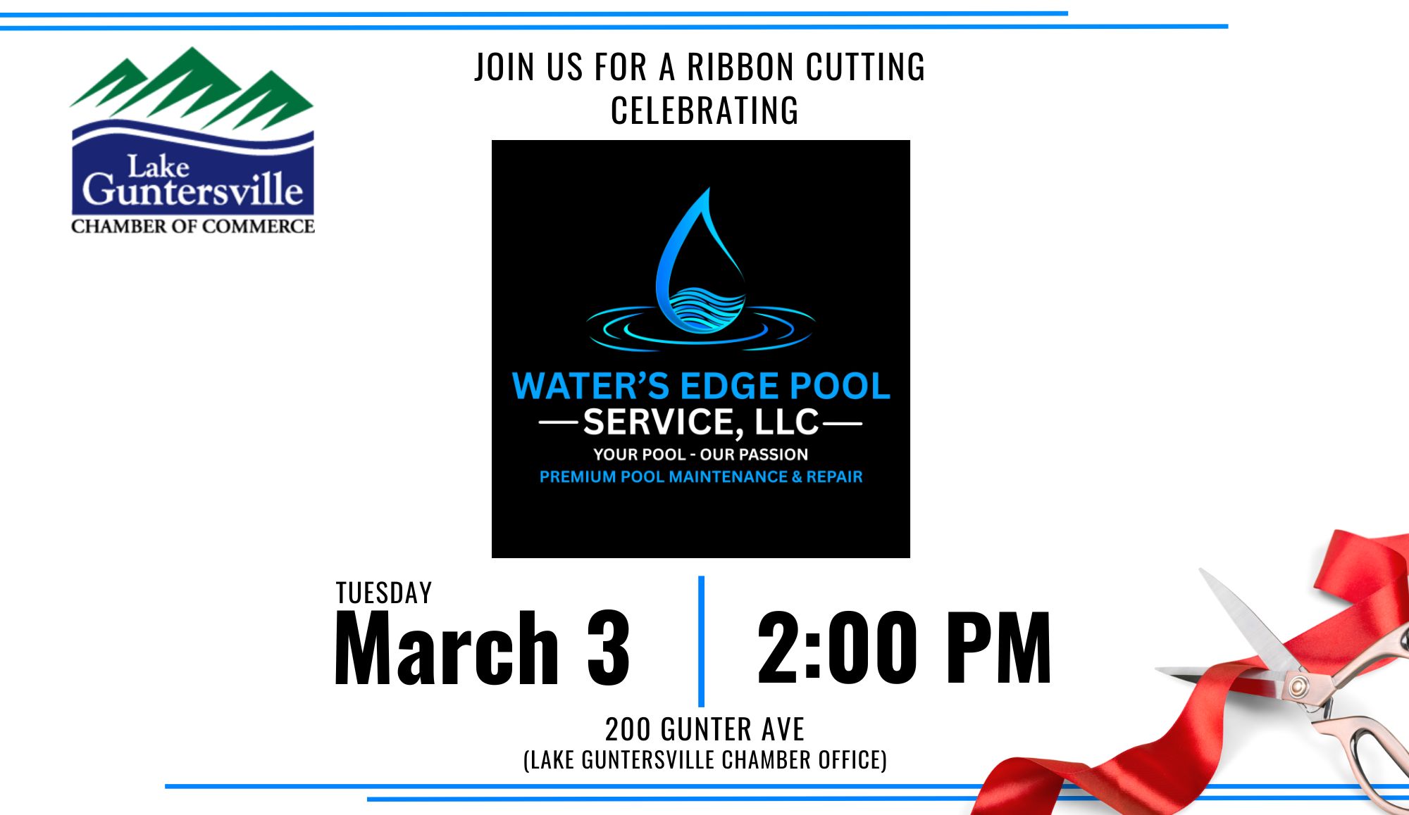 Water's Edge Pool Service Ribbon Cutting