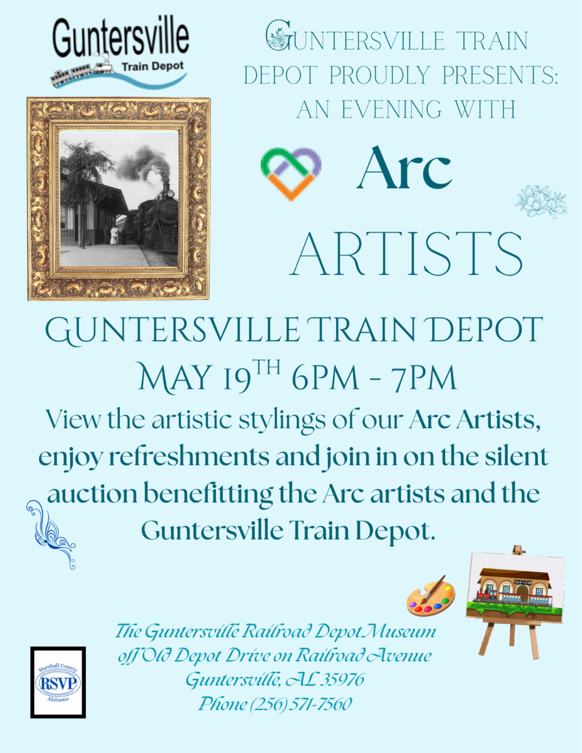 Arc Artists - Guntersville Train Depot