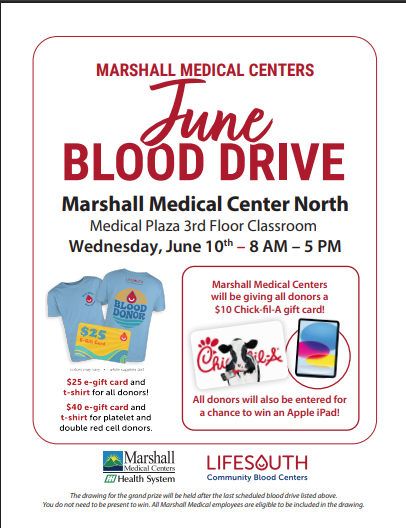 June Blood Drive - Marshall Medical Centers