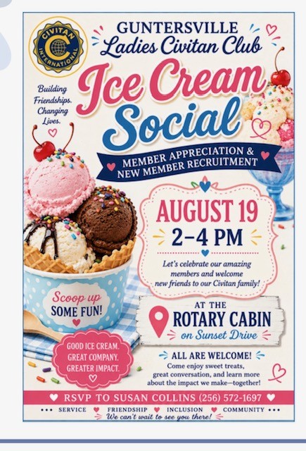 Ice Cream Social - Guntersville Ladies Civitan Group