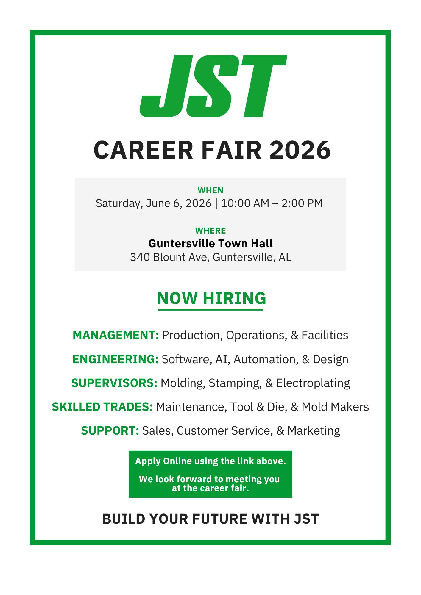 Career Fair - JST Corporation
