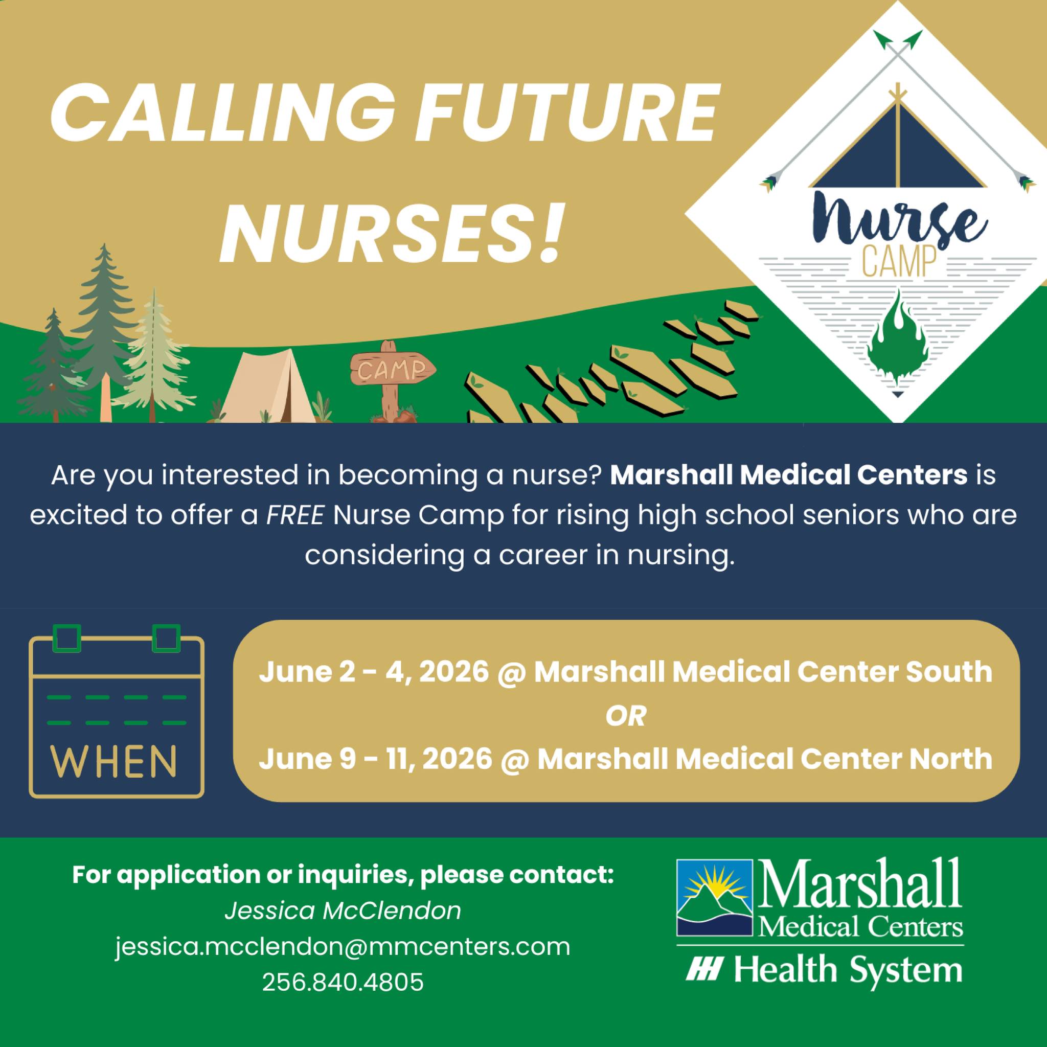 Nurse Camp - Marshall Medical Center North