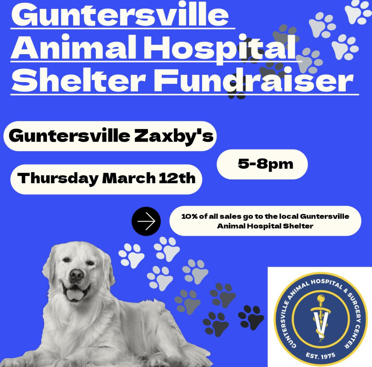 Guntersville Animal Hospital Shelter Fundraiser - Zaxby's