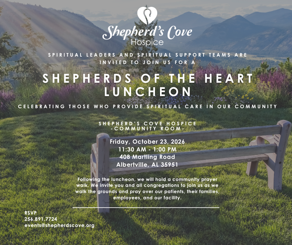 Event: Shepherd's of the Heart Luncheon - Shepherd's Cove in Albertville