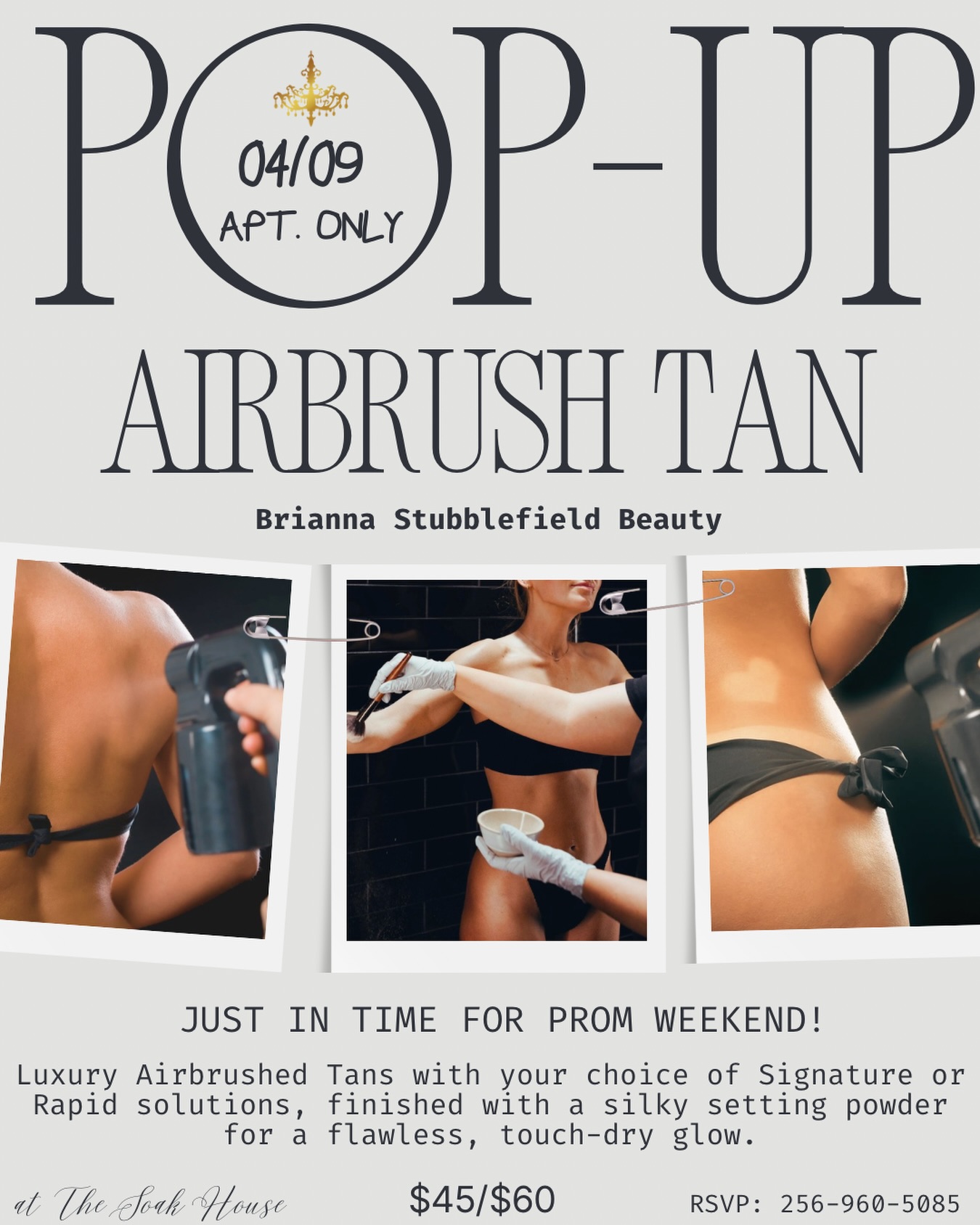 Pop-Up Airbrush Tans - The Soak House & Soapery