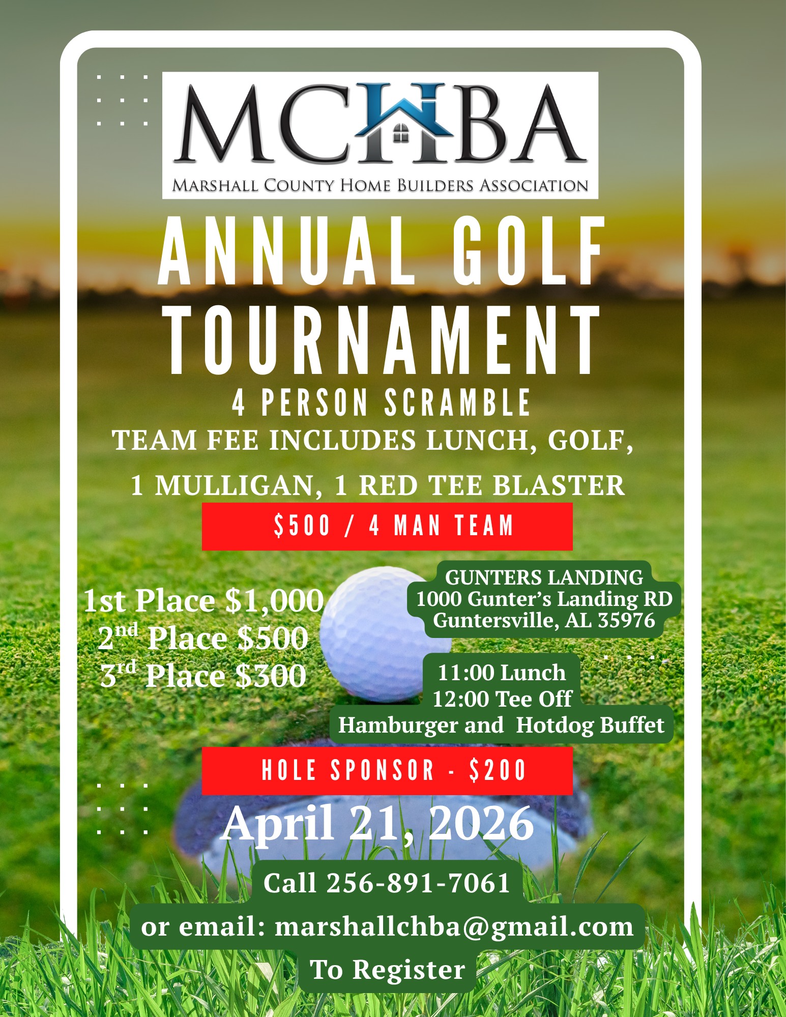 Golf Tournament - Marshall County Home Builders Association