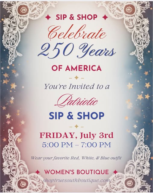 Sip & Shop - True South Boutique